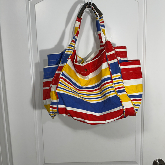 Merona Large Stripe Cotton Tote - Picture 1 of 8